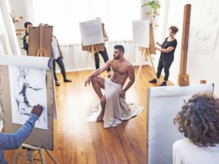 Naaktmodel Schilderen Groepsuitje